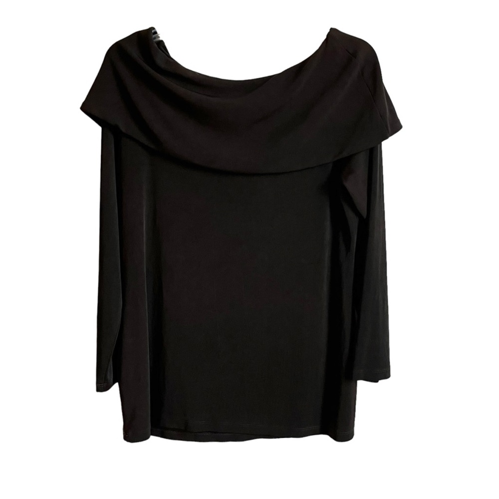 Travelers by Chico’s Brown Off-the-Shoulder Top Size M 8 - Picture 5 of 13